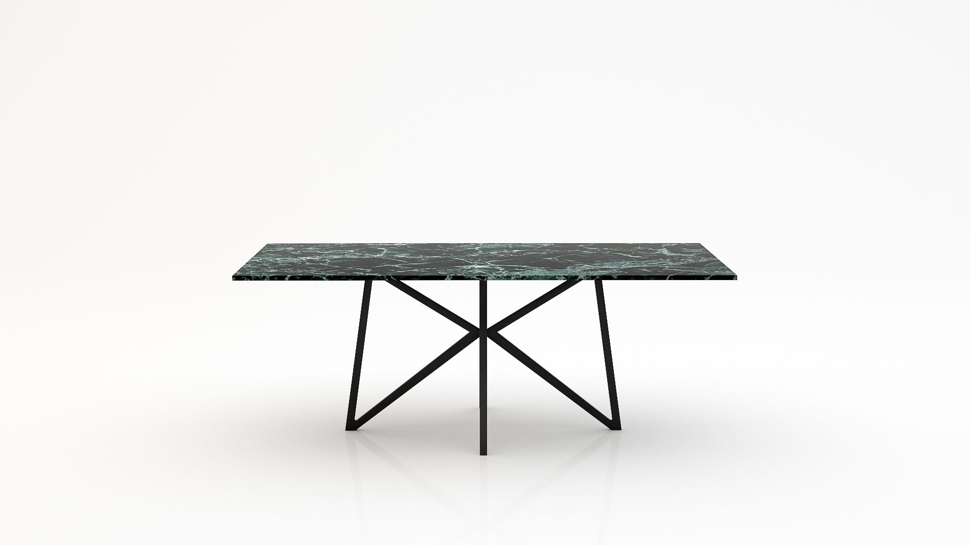 Rechthoekige marmeren eettafel Stella - Verde rameggiato - 260x100cm