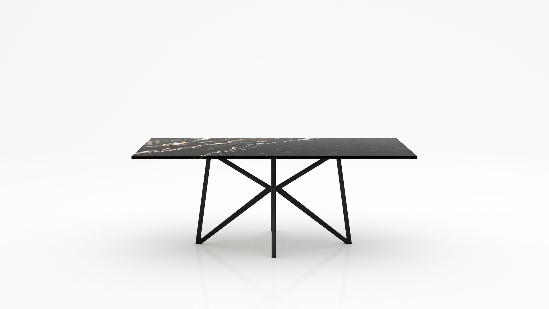 Rechthoekige marmeren eettafel Stella - Titanium - 260x100cm