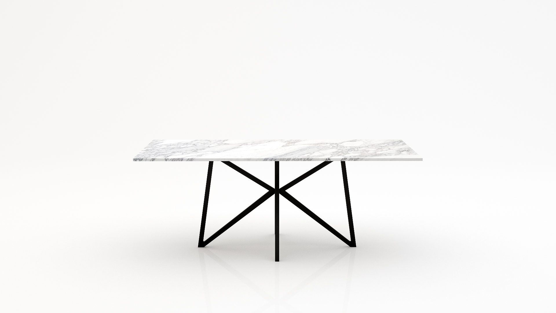 Rechthoekige marmeren eettafel Stella - Arabescato Carrara - 260x100cm