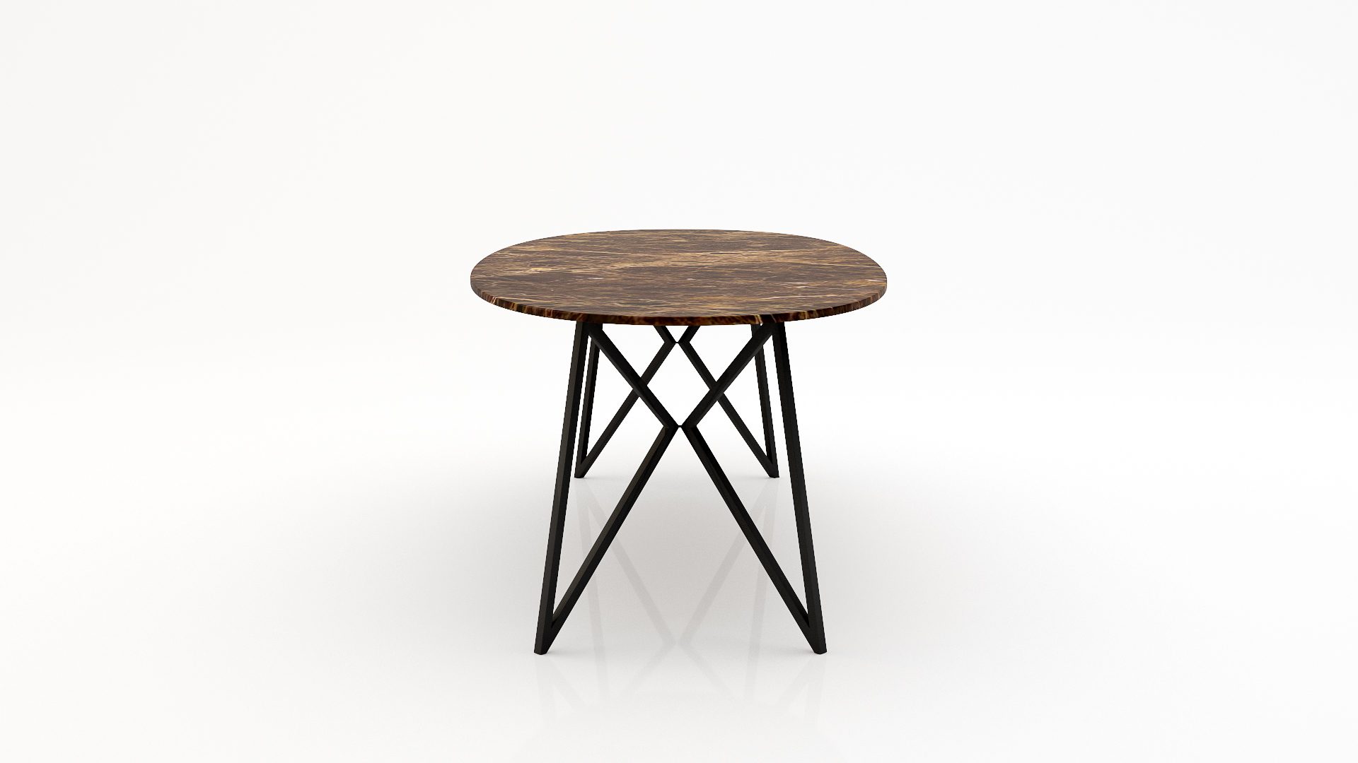 Ovale marmeren eettafel Pipistrello - Emperador dark - Afbeelding 3