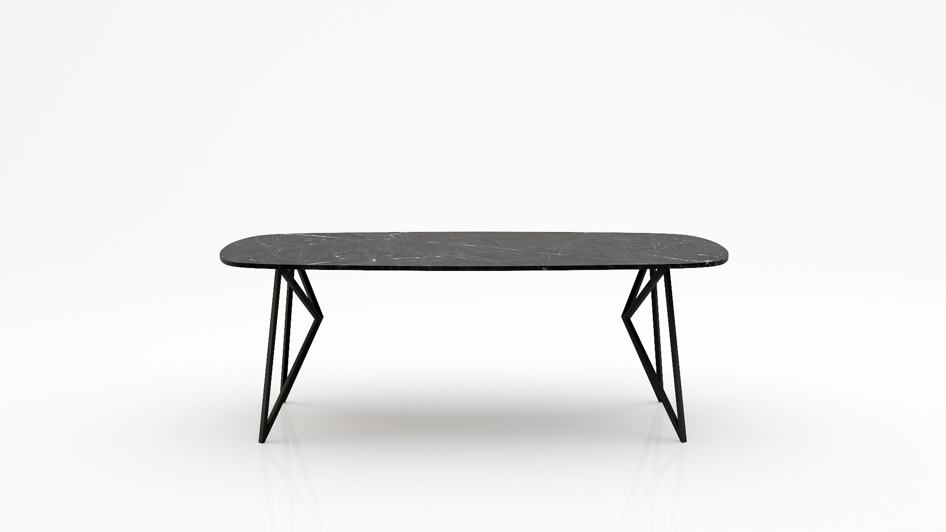 Deens ovale marmeren eettafel Pipistrello - Negresco - 260x120cm