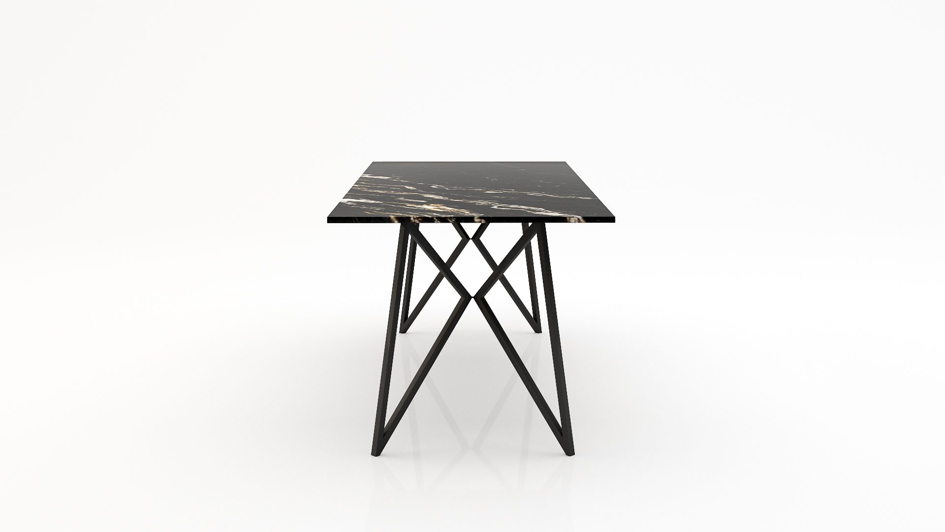 Rechthoekige marmeren eettafel Pipistrello - Titanium - Afbeelding 3