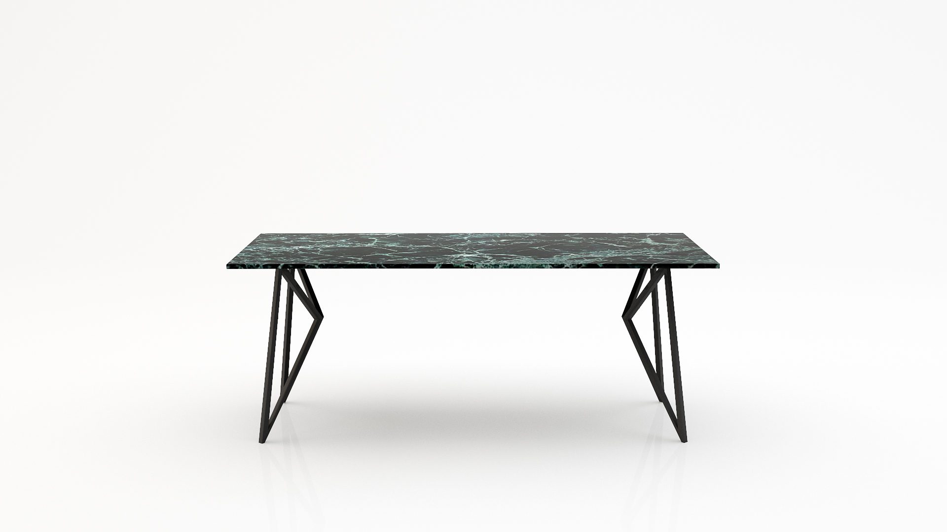 Rechthoekige marmeren eettafel Pipistrello - Verde rameggiato - 260x100cm