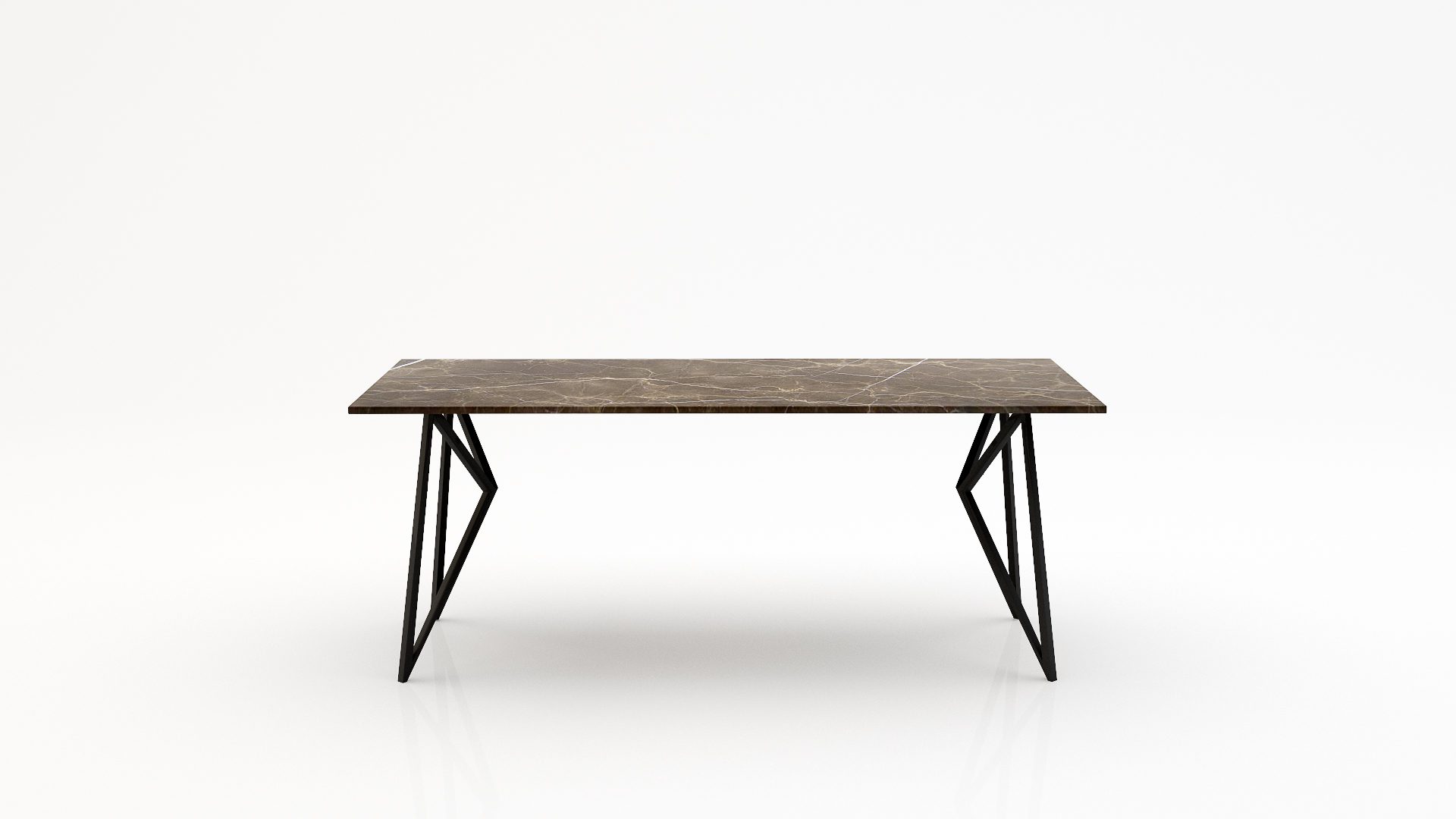 Rechthoekige marmeren eettafel Pipistrello - Royal Brown - 260x100cm