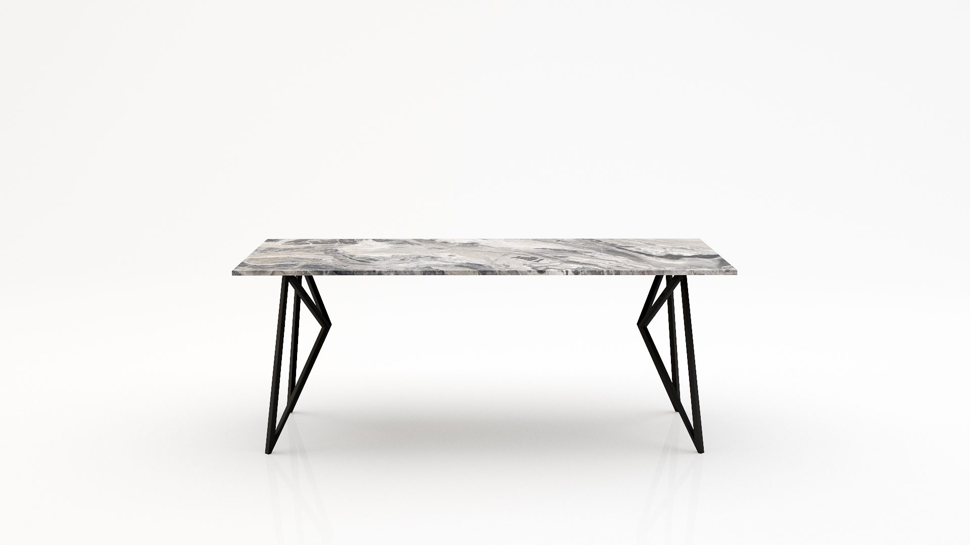 Rechthoekige marmeren eettafel Pipistrello - Arabescato Orobico Grigio - 260x100cm