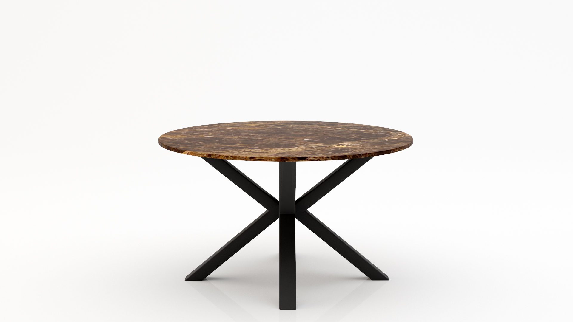 Ronde marmeren eettafel Croce - Emperador dark - 170cm