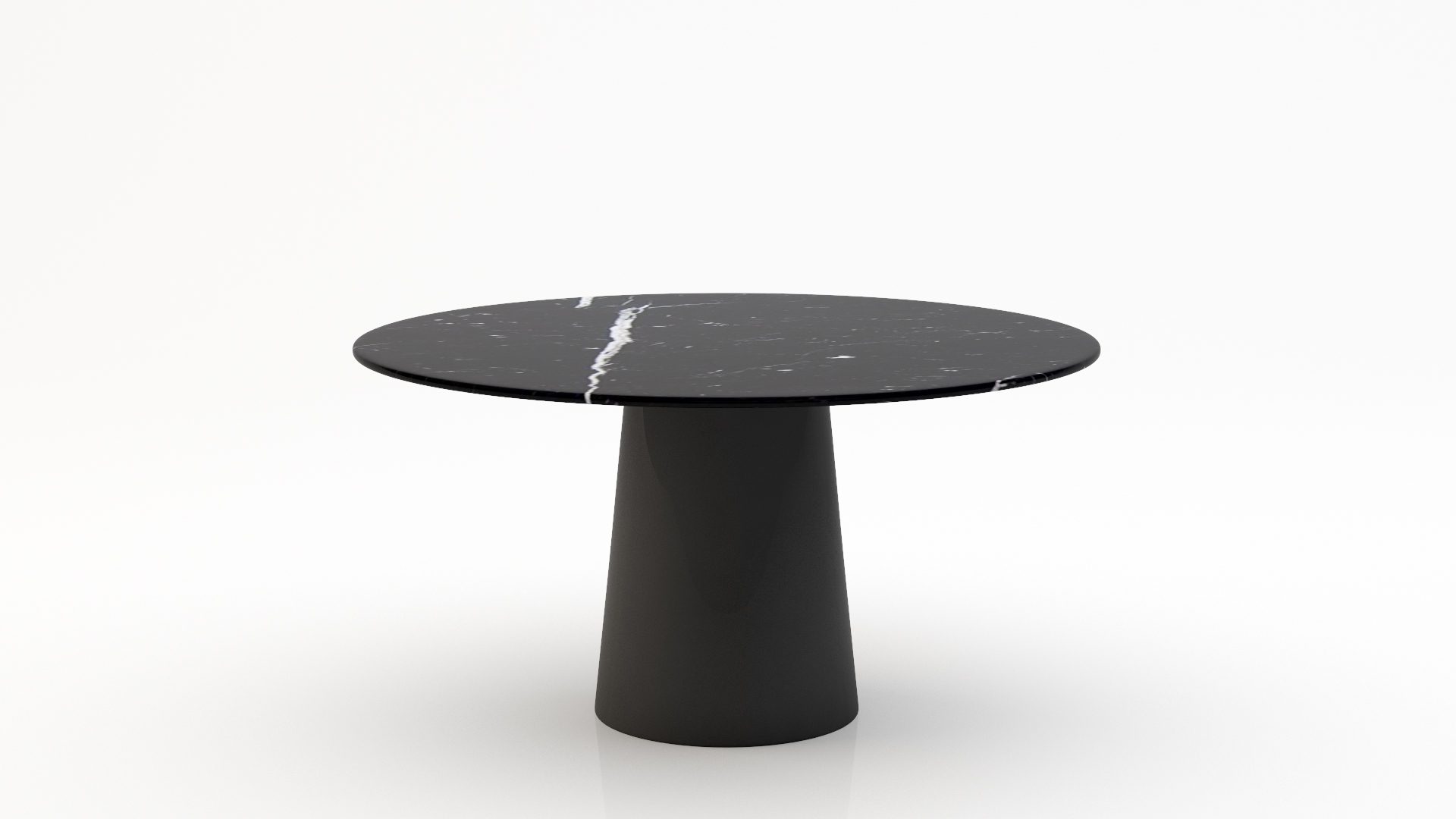 Ronde marmeren eettafel Gelato - Nero Marquina - 170cm