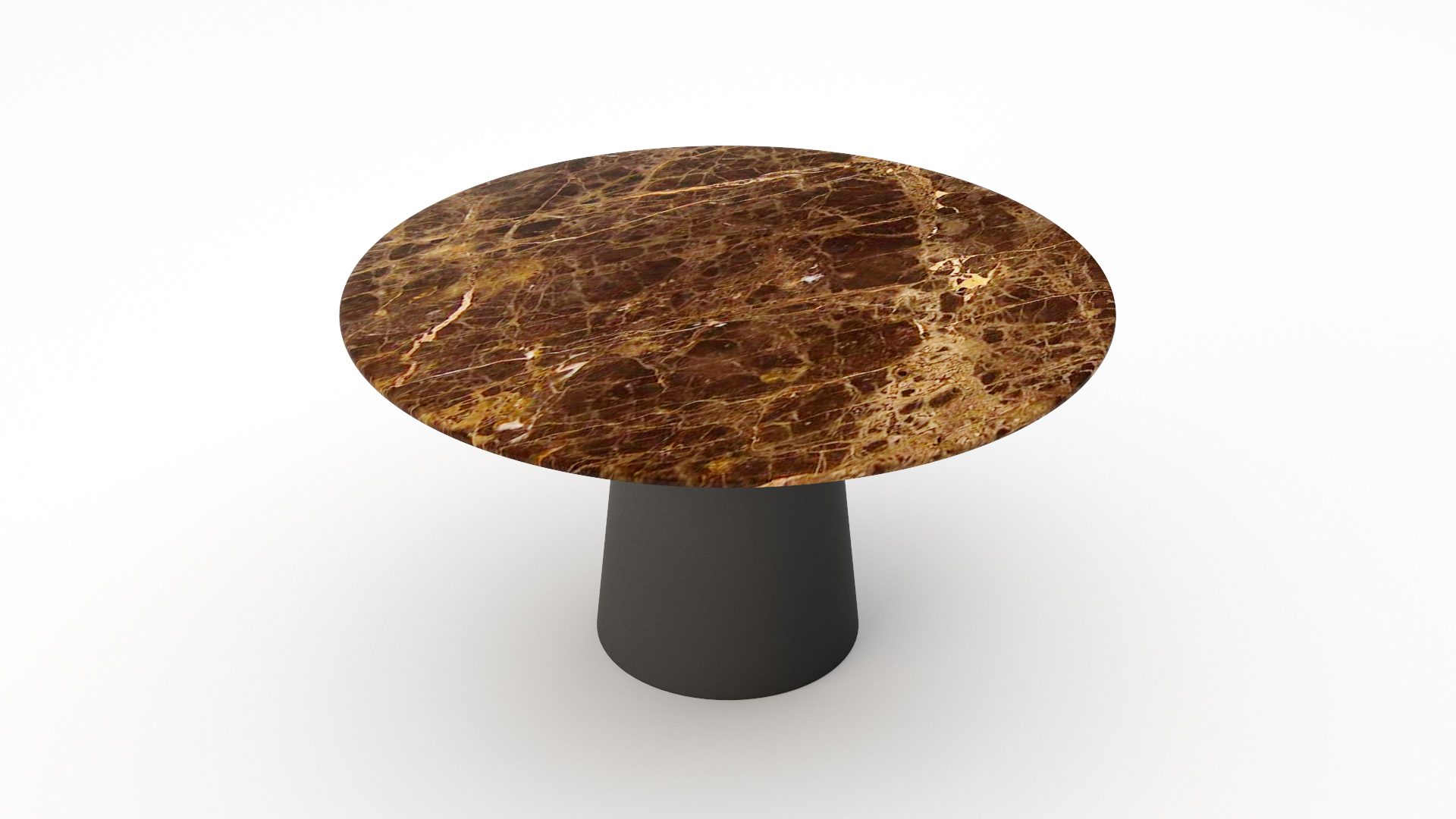 Ronde marmeren eettafel Gelato - Emperador dark - 170cm