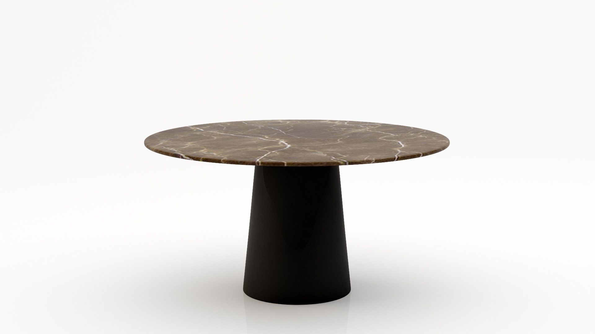 Ronde marmeren eettafel Gelato - Royal Brown - 170cm