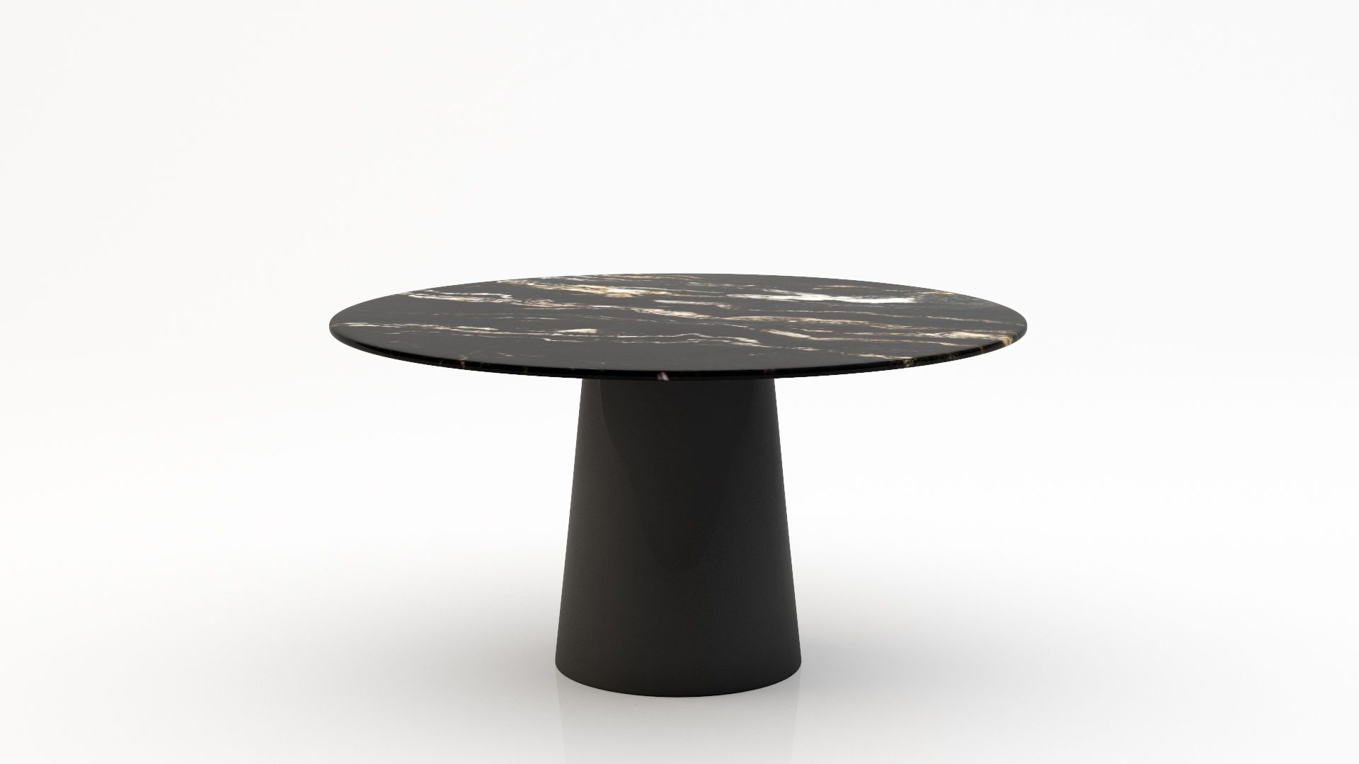 Ronde marmeren eettafel Gelato - Titanium - 170cm