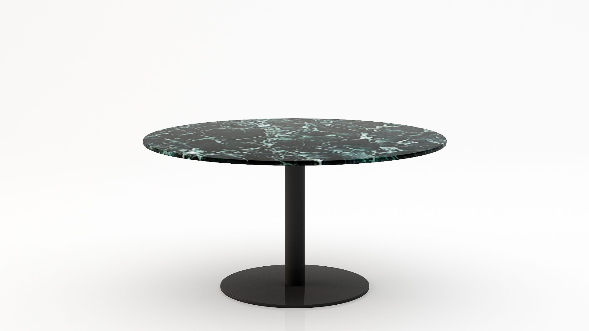 Ronde marmeren eettafel Tubo - Verde rameggiato - 170cm