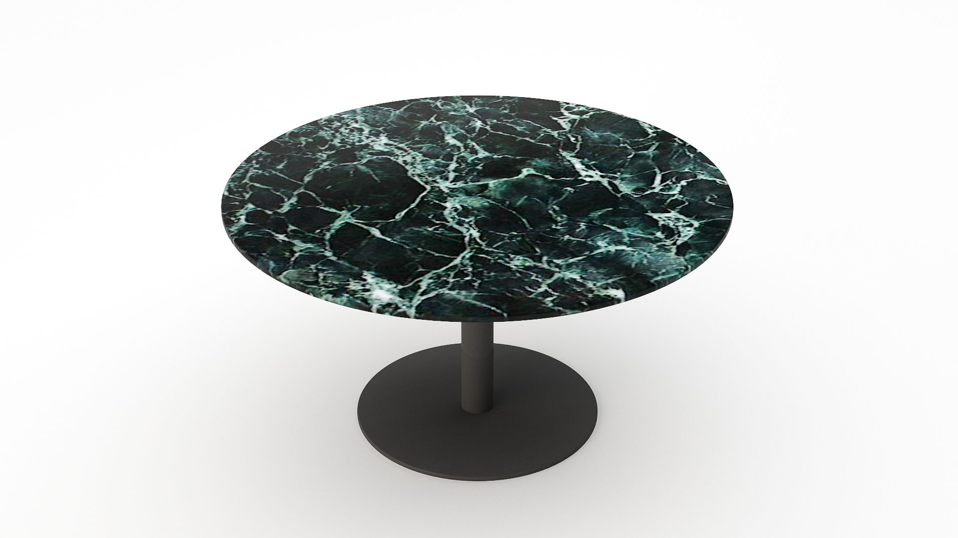 Ronde marmeren eettafel Tubo - Verde rameggiato - Afbeelding 2