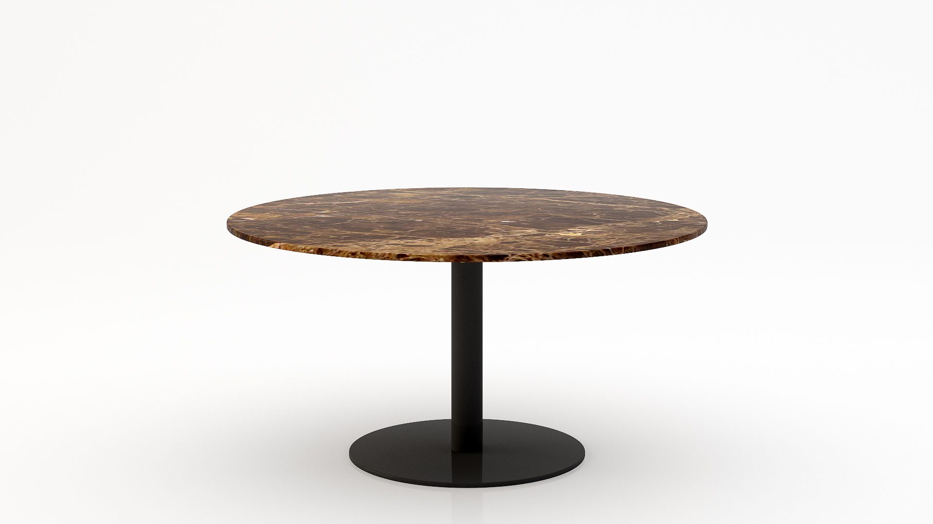 Ronde marmeren eettafel Tubo - Emperador dark - 170cm