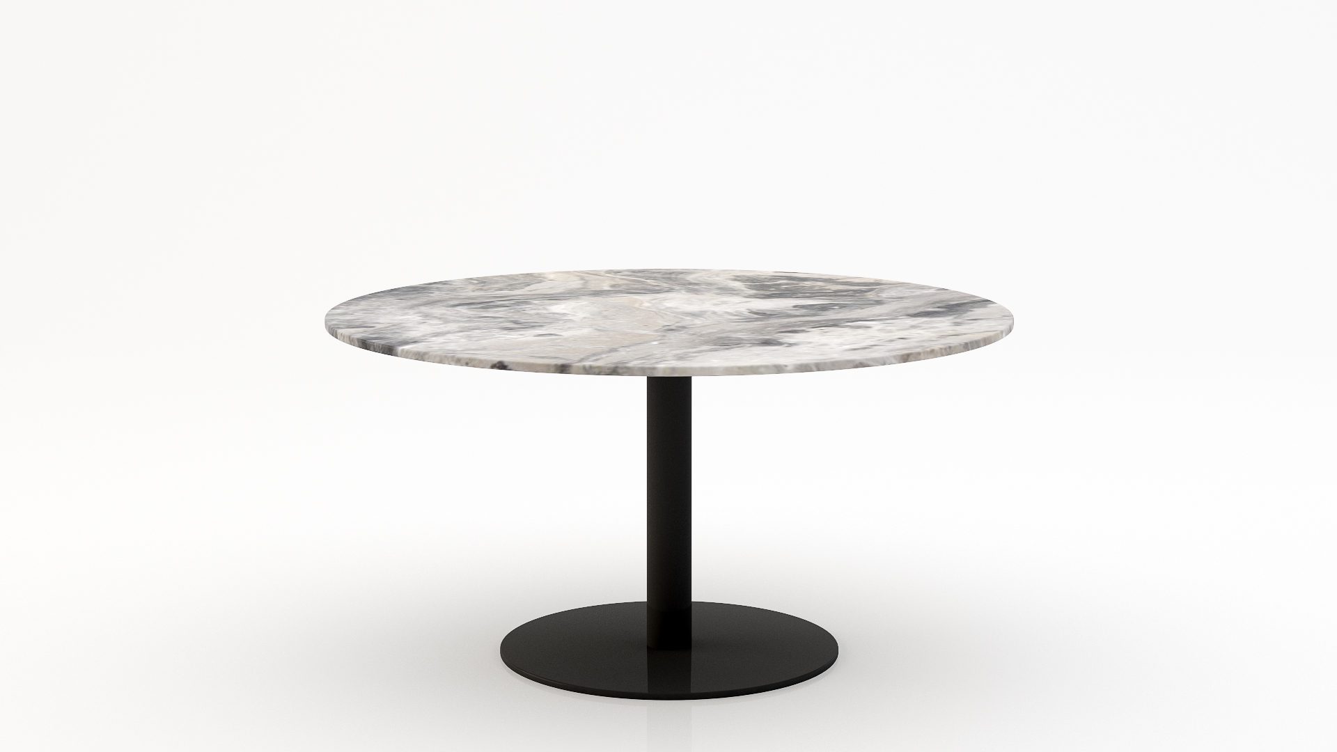 Ronde marmeren eettafel Tubo - Arabescato Orobico Grigio - 170cm