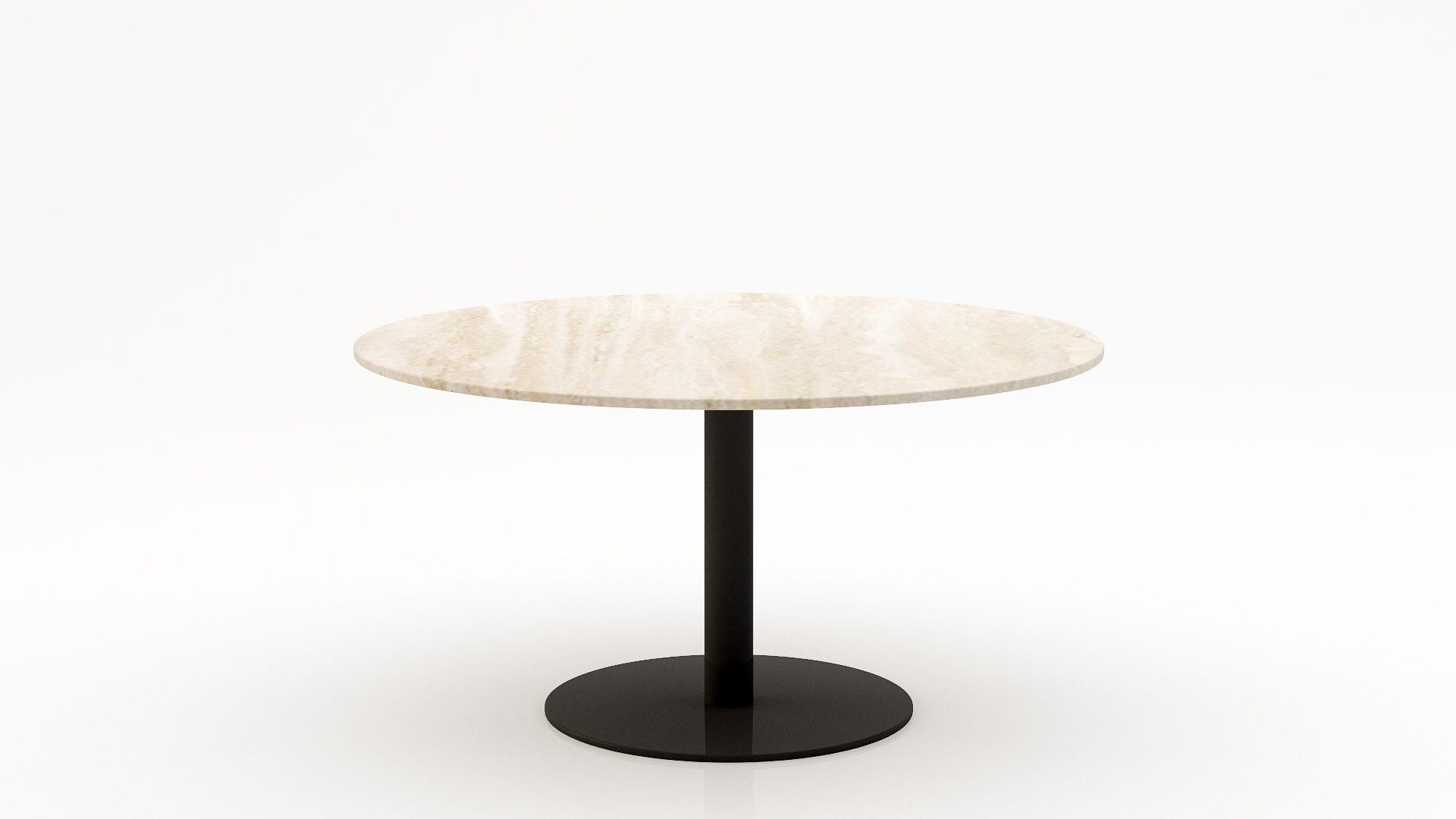 Ronde marmeren eettafel Tubo - Travertino Chiaro - 170cm