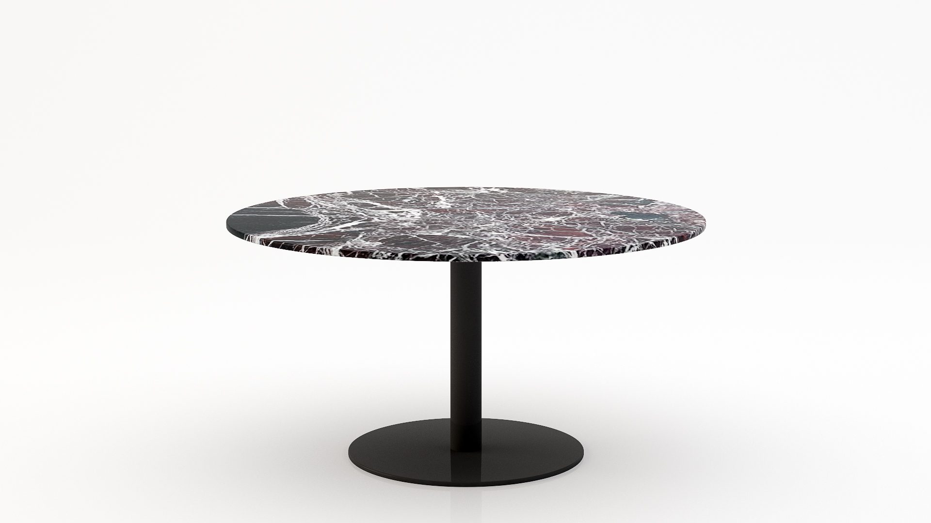 Ronde marmeren eettafel Tubo - Rosso Levanto - 170cm