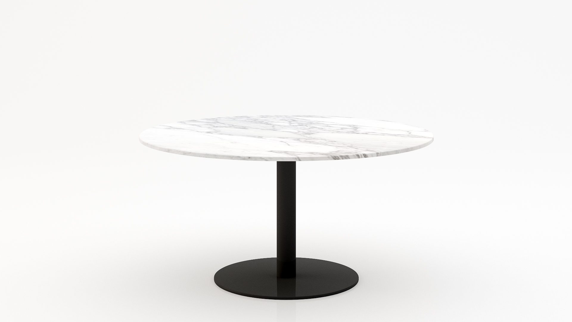 Ronde marmeren eettafel Tubo - Arabescato Carrara - 170cm