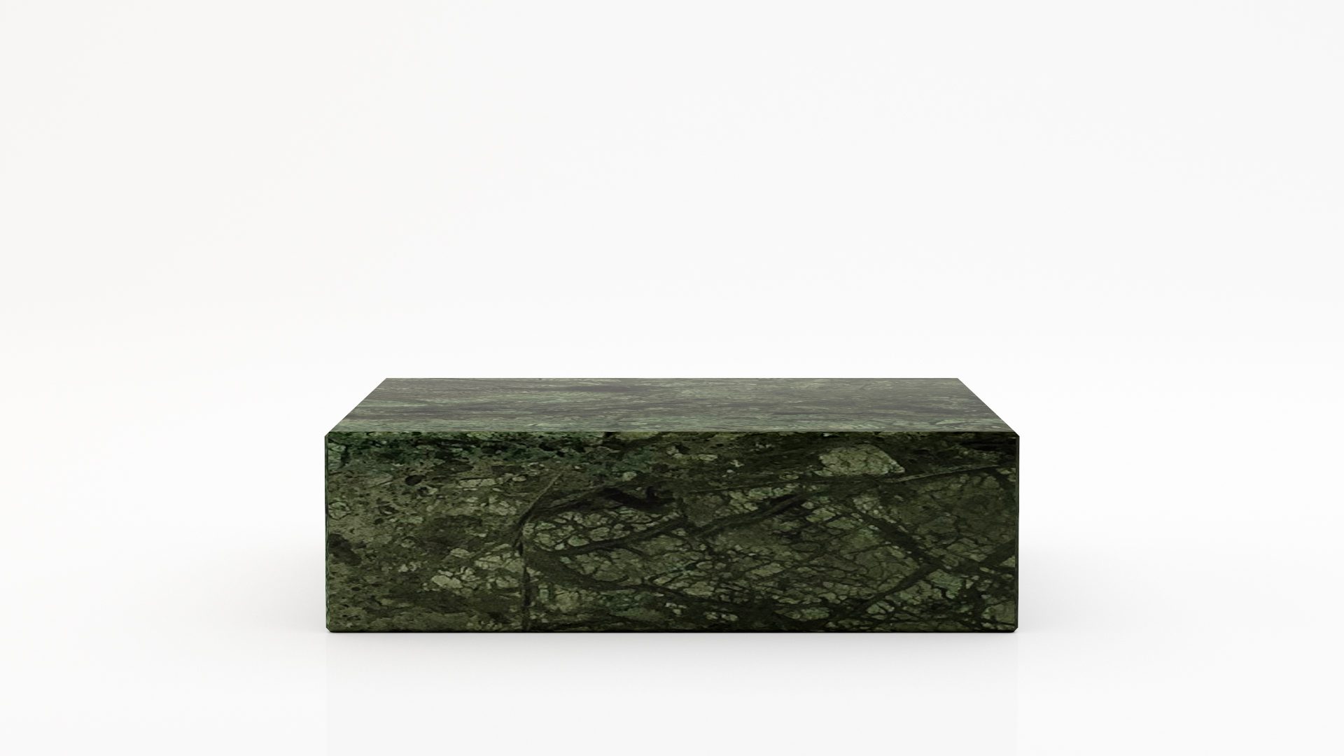 Rechthoekige marmeren salontafel Blocco - Verde Guatemala - 140x70cm