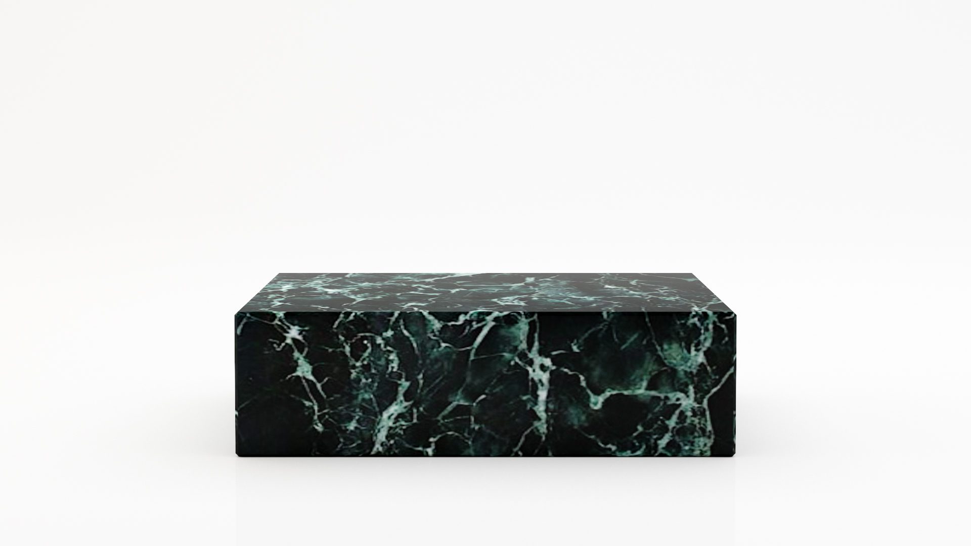 Rechthoekige marmeren salontafel Blocco - Verde rameggiato - 140x70cm