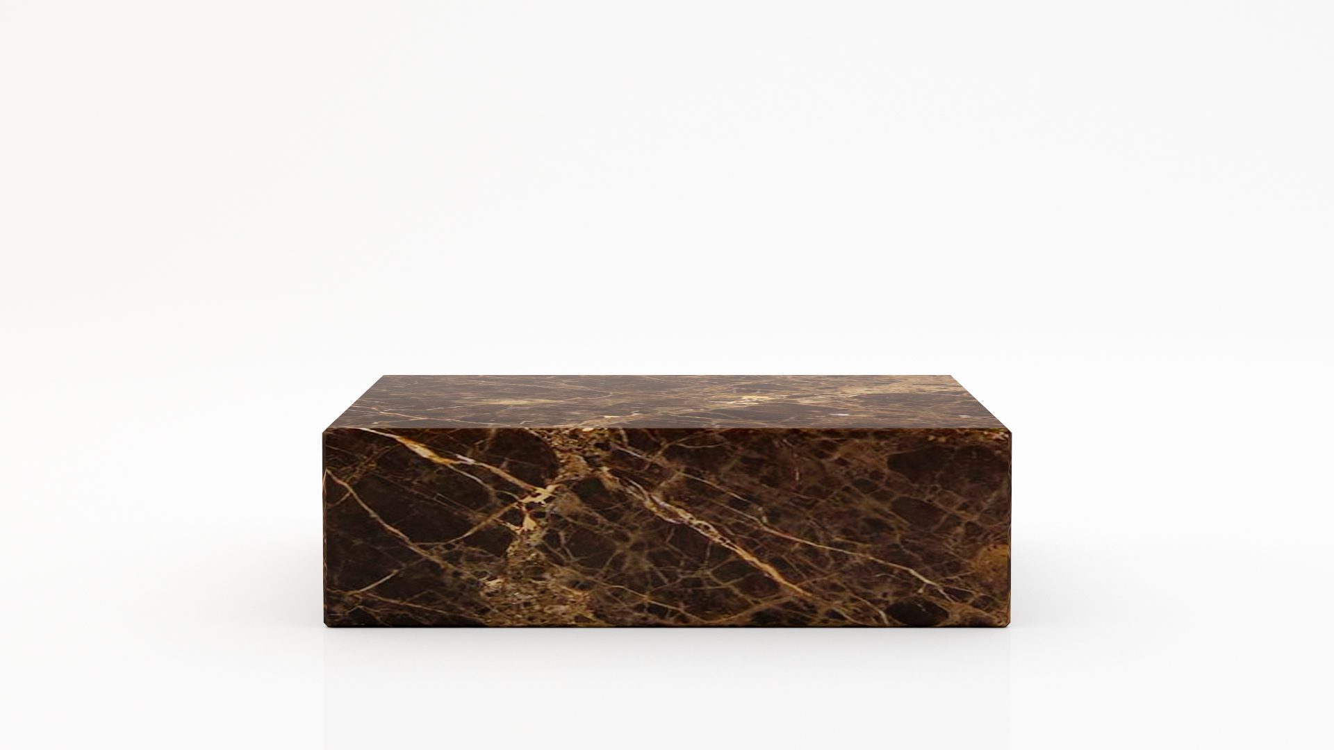 Rechthoekige marmeren salontafel Blocco - Emperador dark - 140x70cm