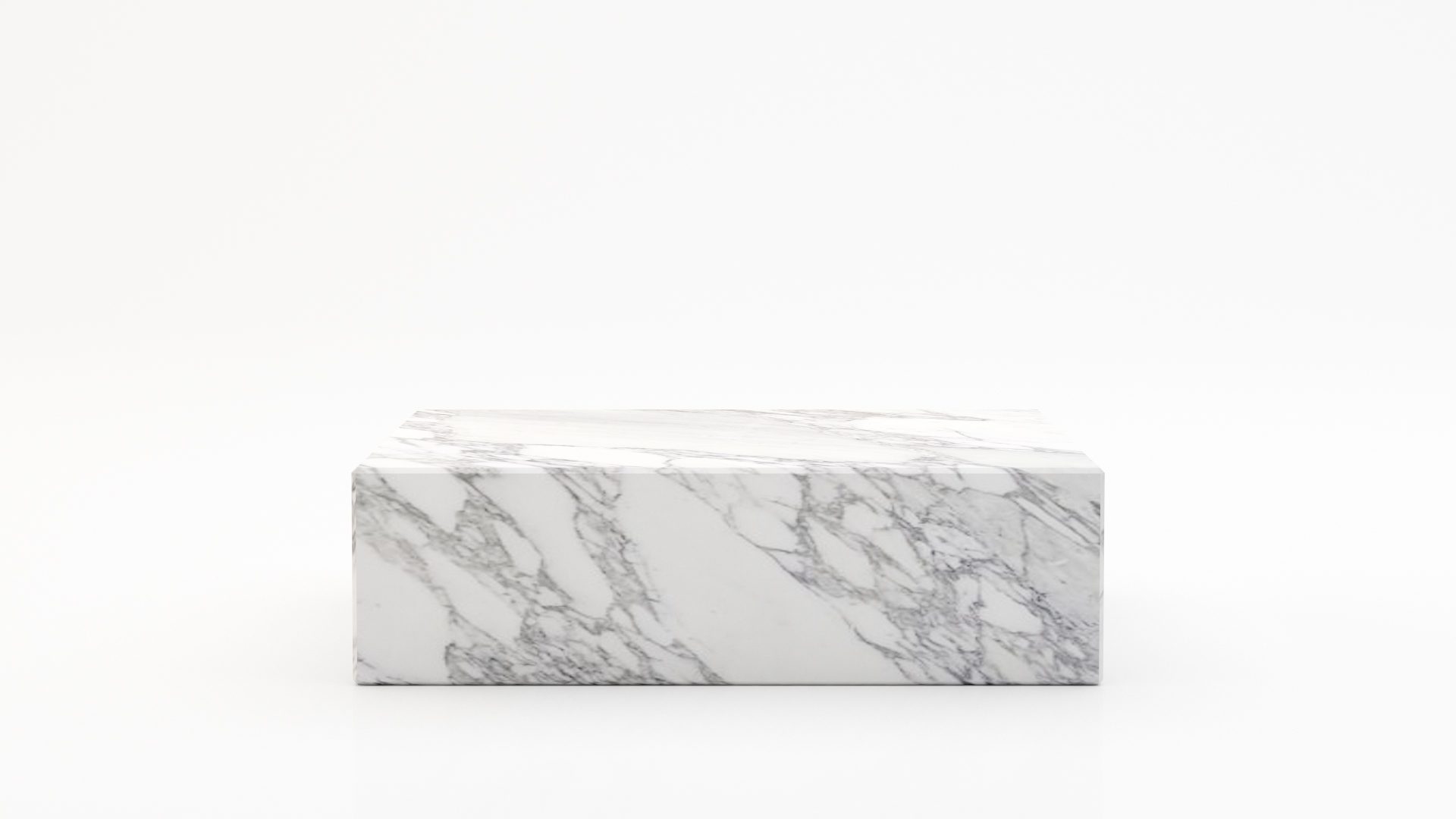 Rechthoekige marmeren salontafel Blocco - Arabescato Carrara - 140x70cm