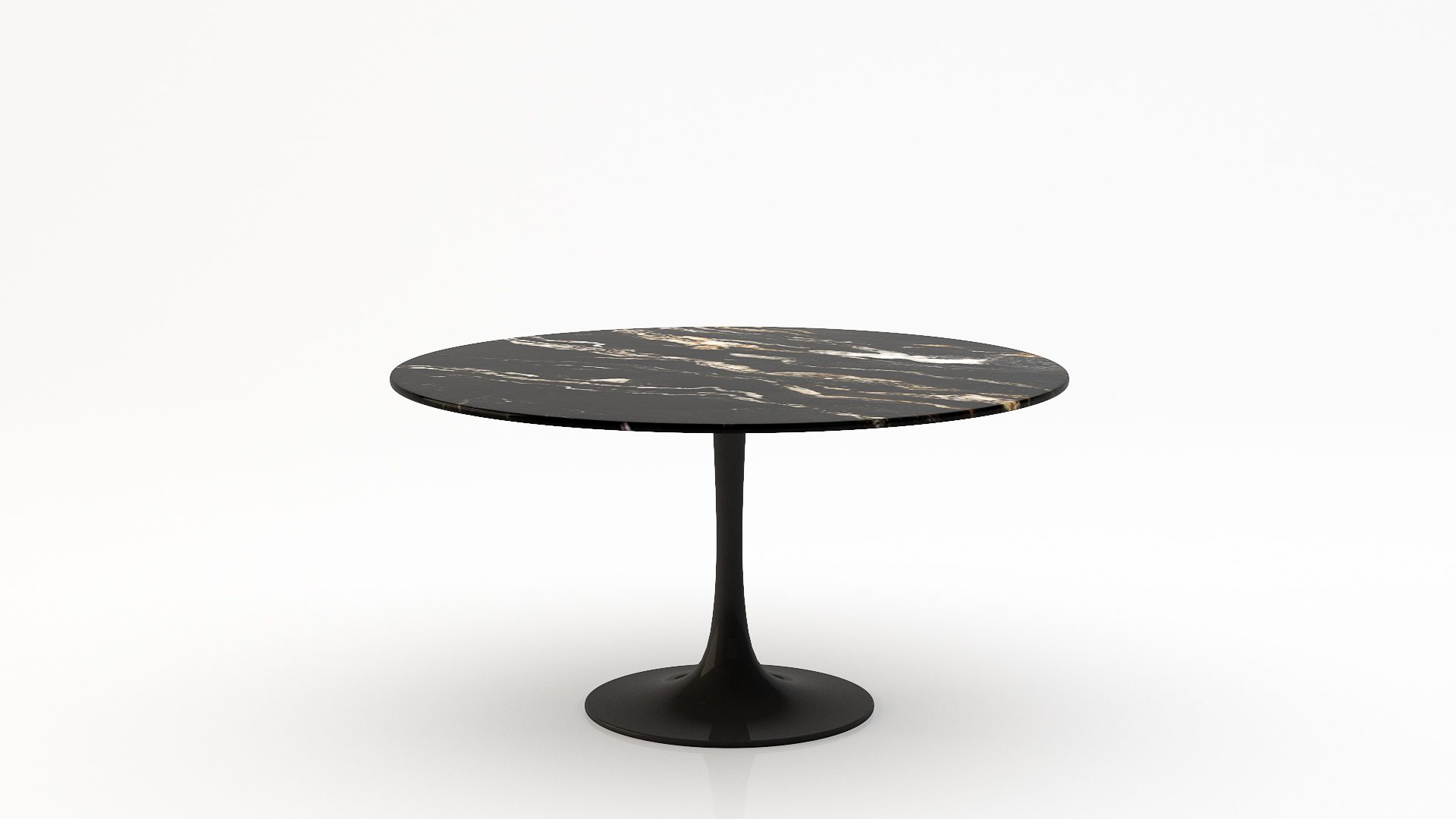 Ronde marmeren eettafel Tulip - Titanium - 170cm