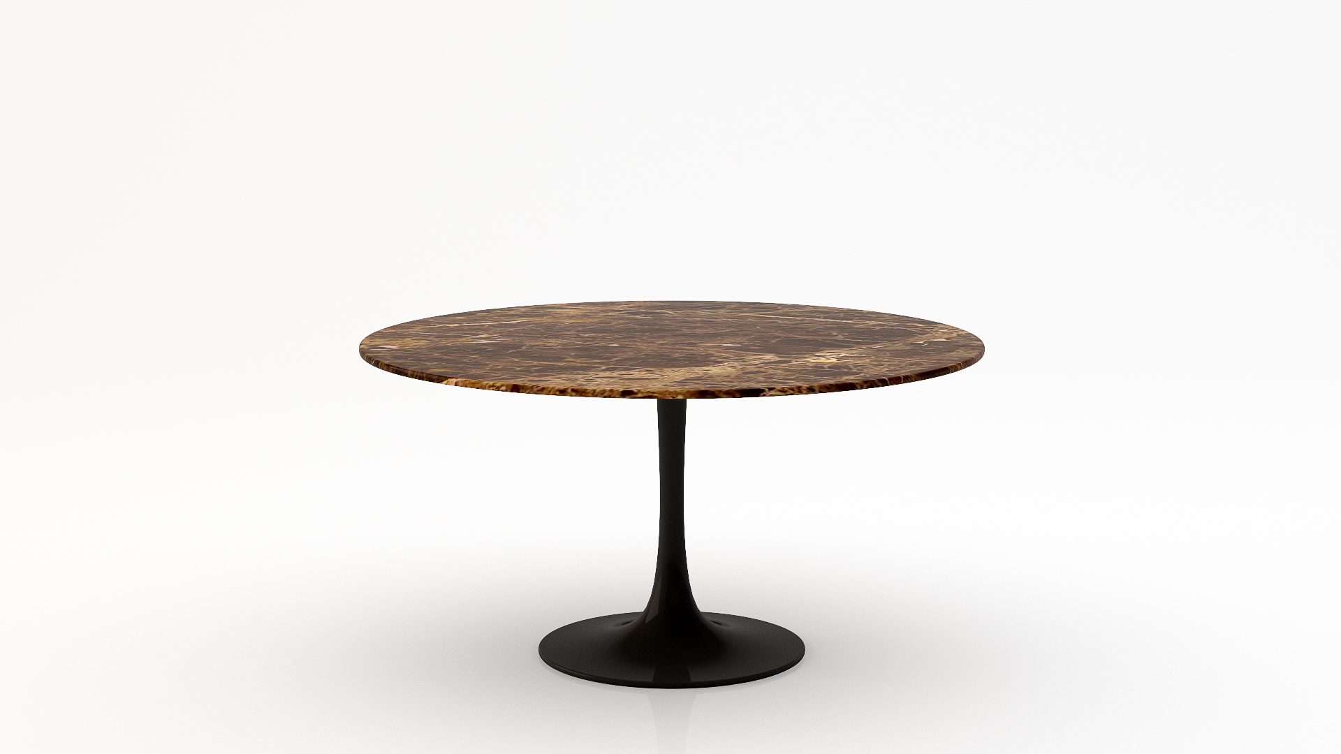 Ronde marmeren eettafel Tulip - Emperador dark - 170cm