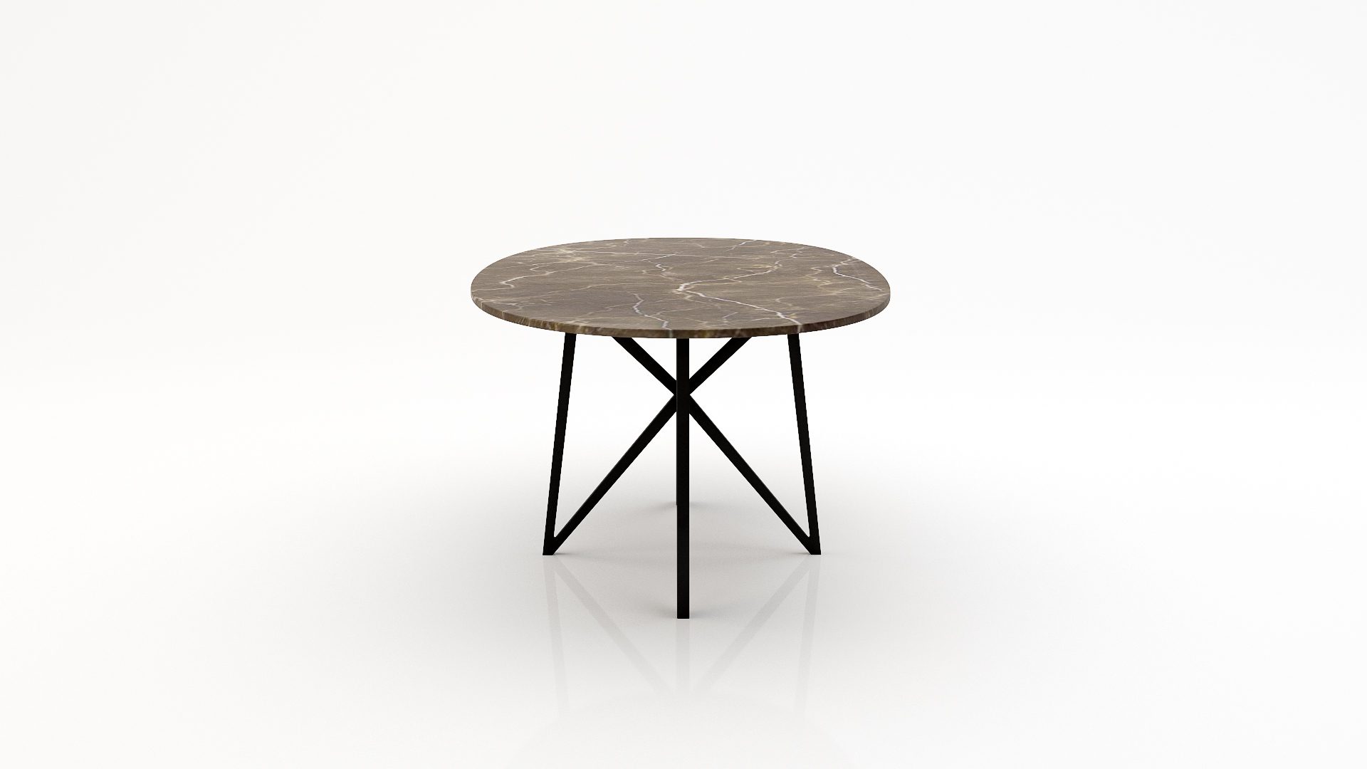 Ovale marmeren eettafel Stella - Royal Brown - Afbeelding 3