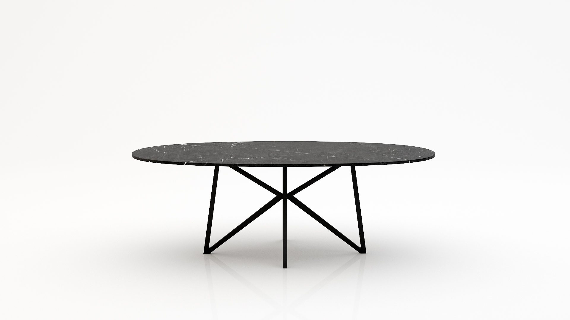 Ovale marmeren eettafel Stella - Negresco - 260x130cm