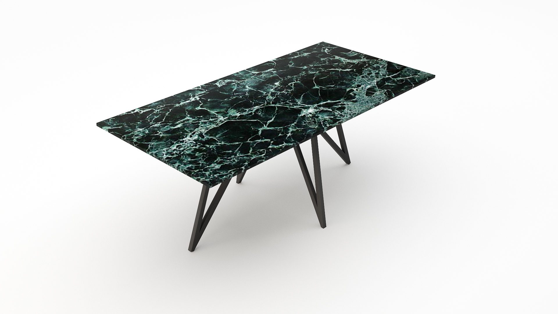 Rechthoekige marmeren eettafel Polipetti - Verde rameggiato - 260x100cm