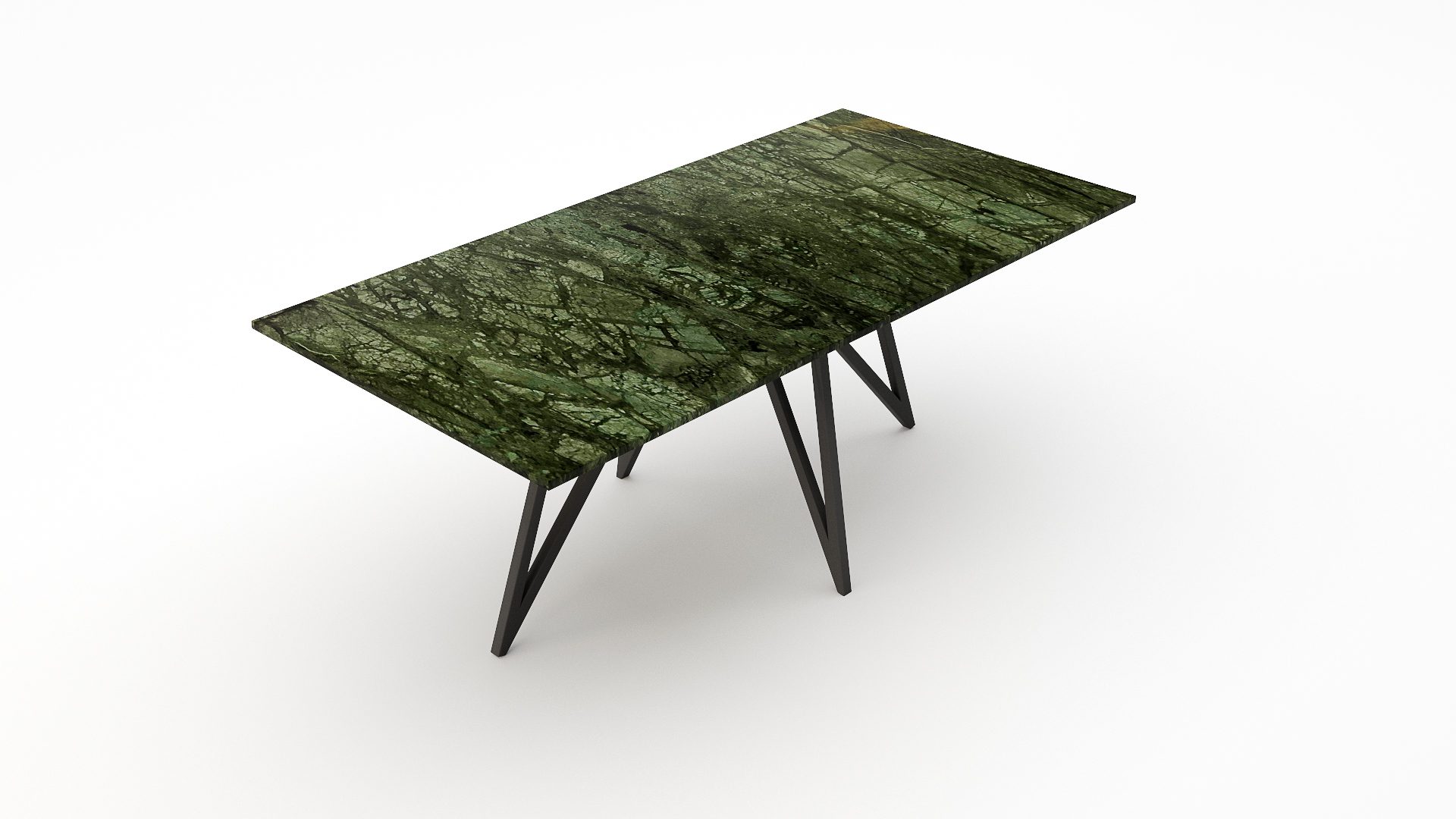 Rechthoekige marmeren eettafel Polipetti - Verde Guatemala - 260x100cm