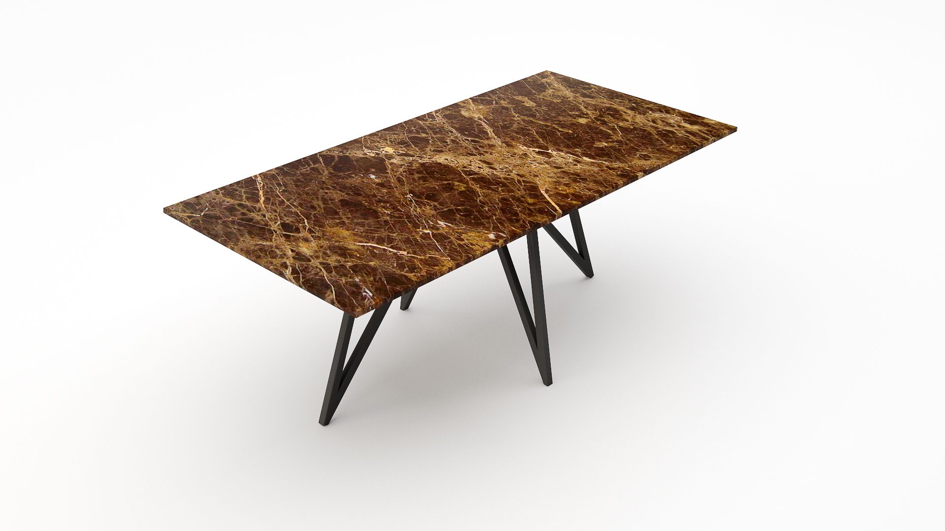 Rechthoekige marmeren eettafel Polipetti - Emperador dark - 260x100cm