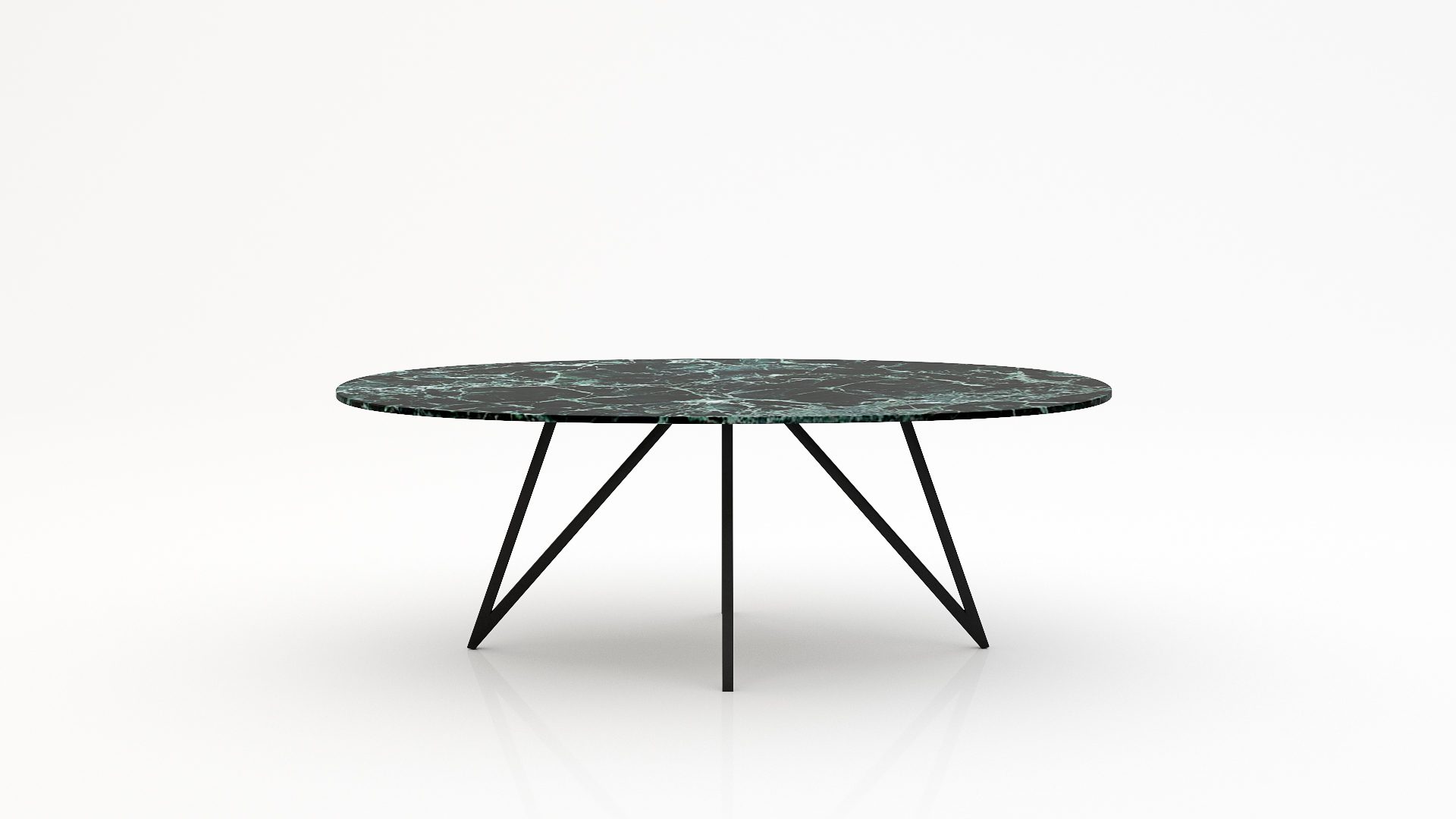 Ovale marmeren eettafel Polipetti - Verde rameggiato - 260x130cm