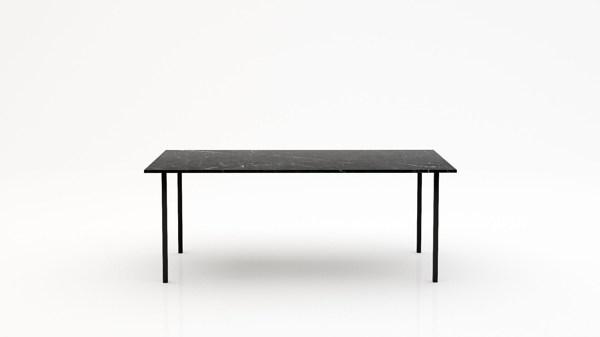 Rechthoekige marmeren eettafel Gambe Quattro - Negresco - 260x100cm