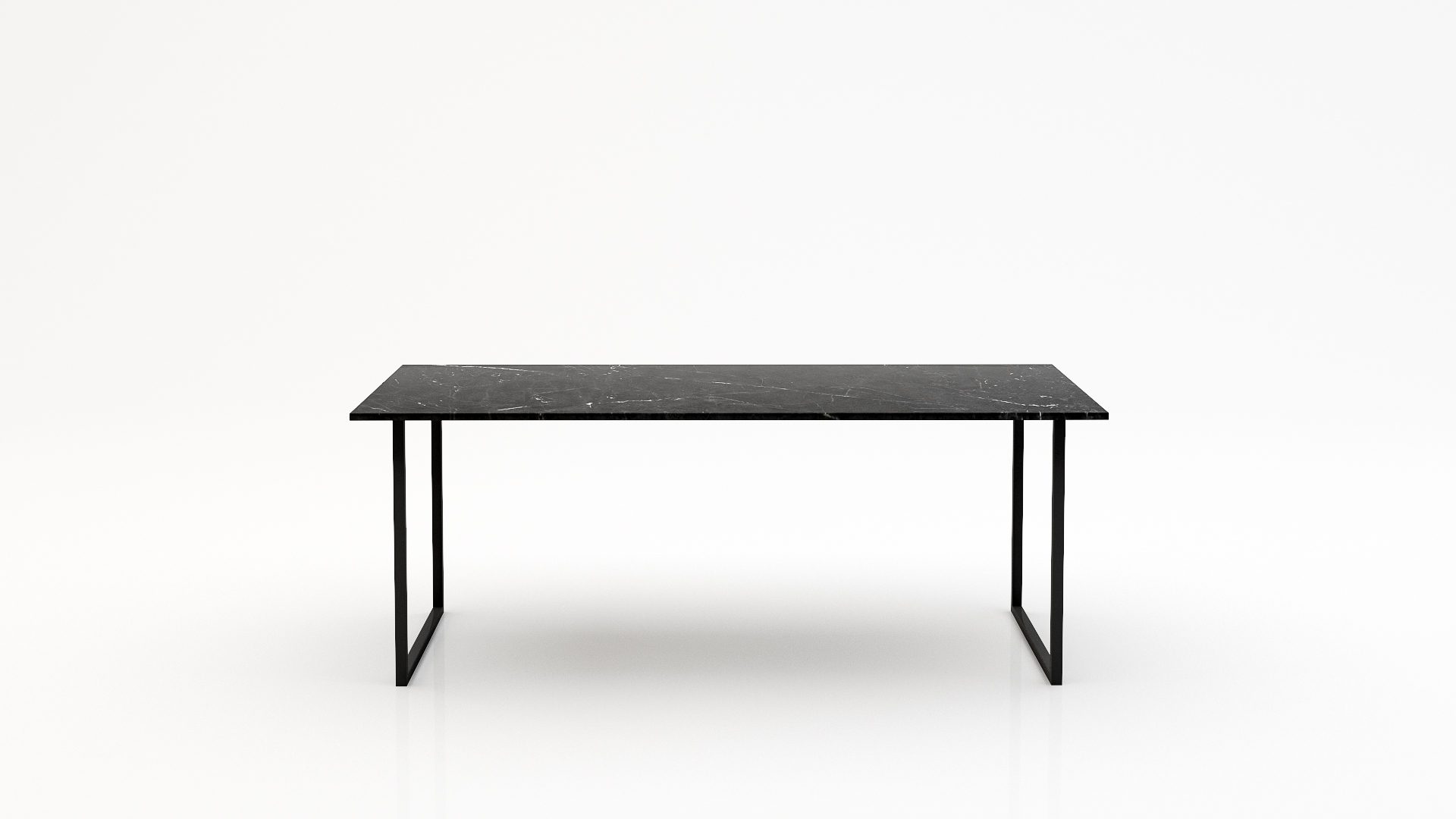 Rechthoekige marmeren eettafel Gambe U - Negresco - 260x100cm