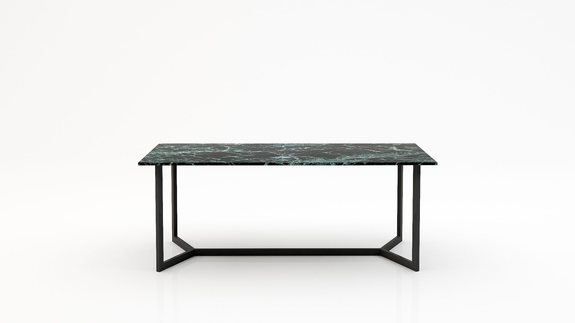 Rechthoekige marmeren eettafel Anatra - Verde rameggiato - 260x100cm