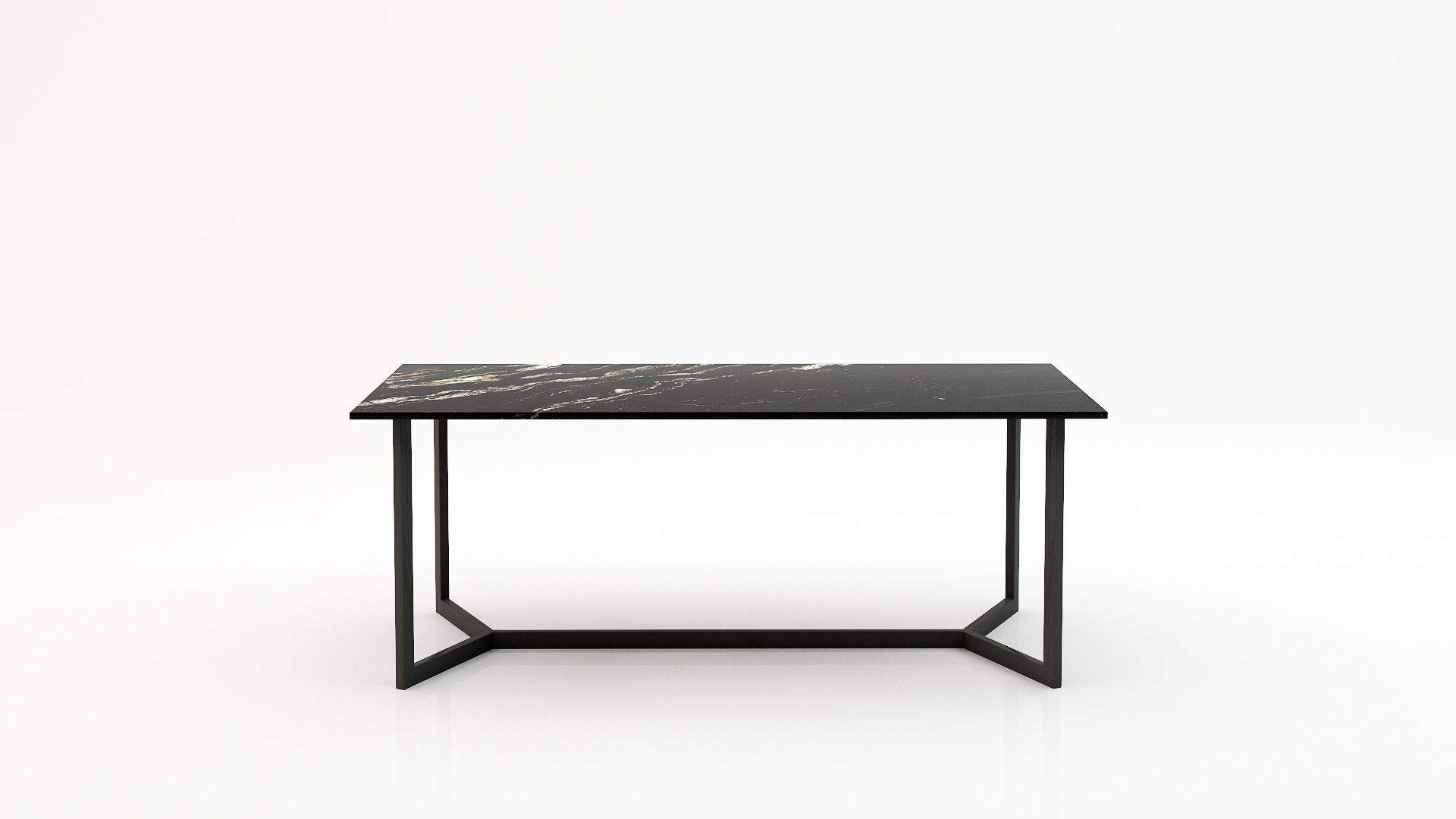 Rechthoekige marmeren eettafel Anatra - Titanium - 260x100cm