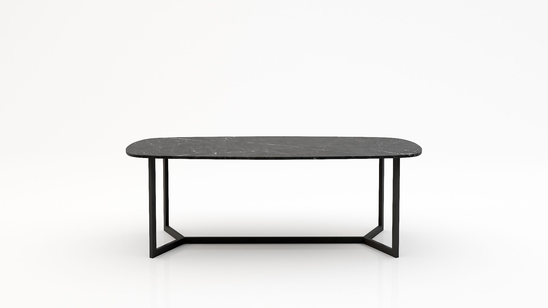 Deens ovale marmeren eettafel Anatra - Negresco - 260x120cm