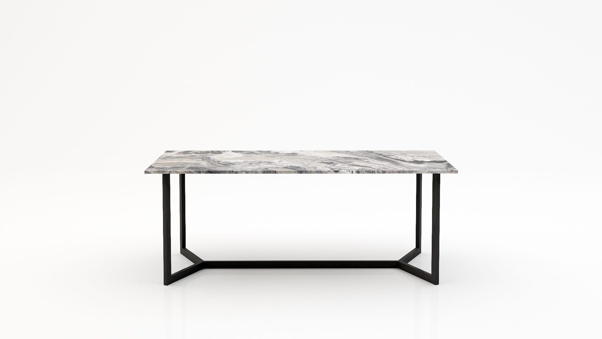 Rechthoekige marmeren eettafel Anatra - Arabescato Orobico Grigio - 260x100cm