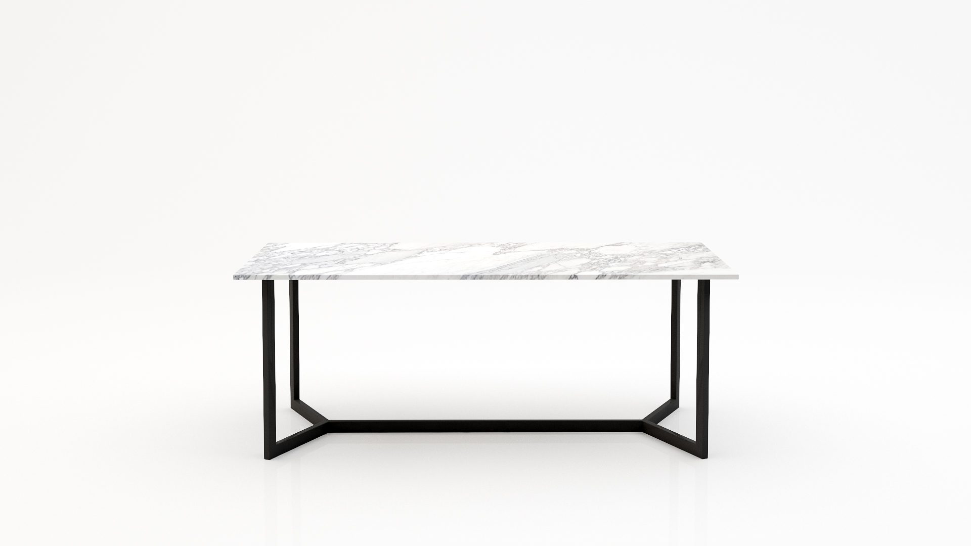 Rechthoekige marmeren eettafel Anatra - Arabescato Carrara - 260x100cm