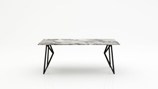 Rechthoekige marmeren eettafel Pipistrello - Arabescato Orobico Grigio - 260x100cm