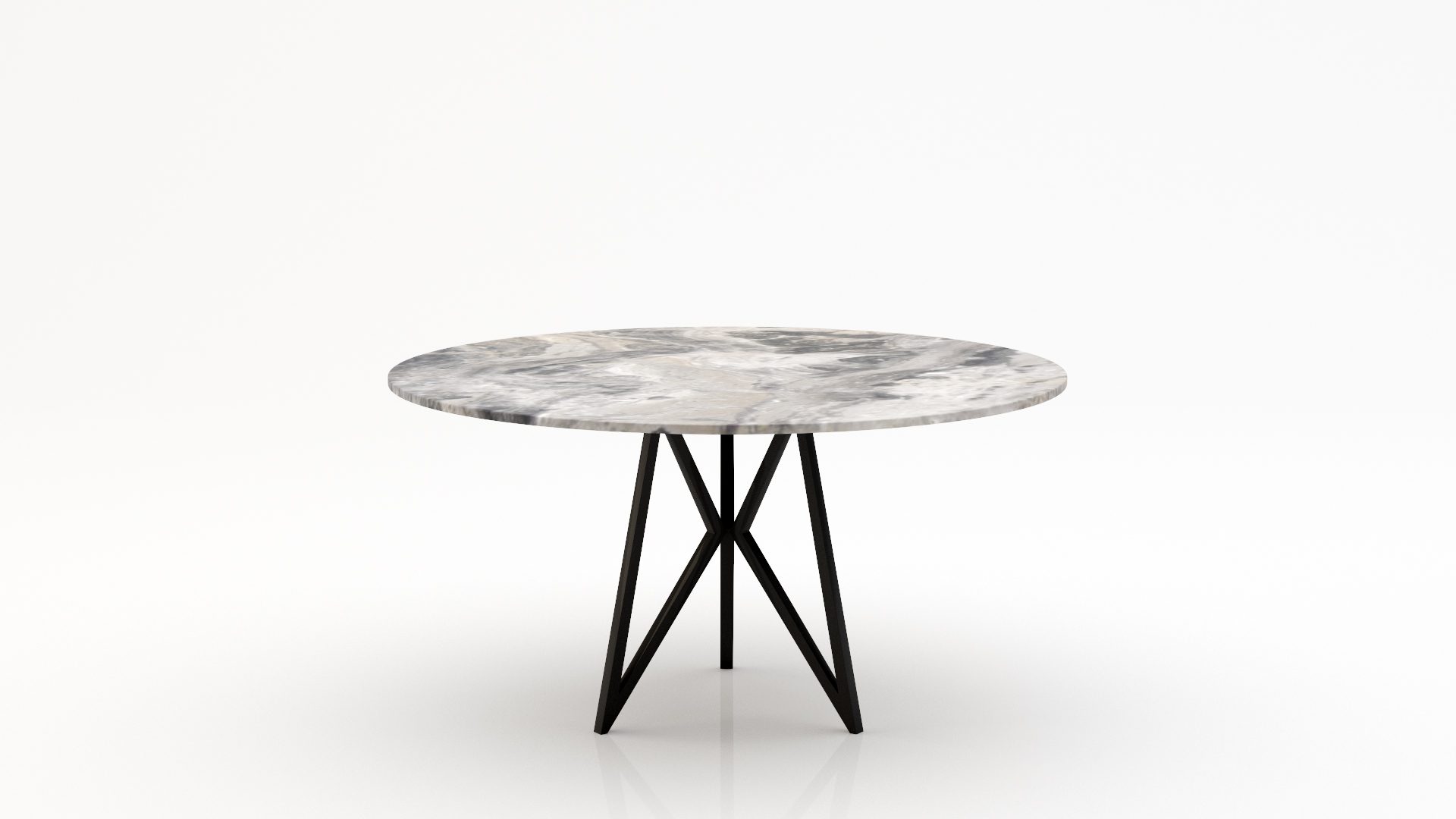 Ronde marmeren eettafel Pipistrello Tondo - Arabescato Orobico Grigio - 170cm