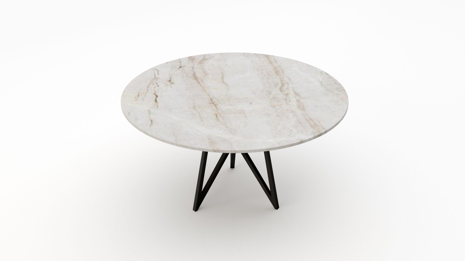 Ronde marmeren eettafel Pipistrello Tondo - Taj Mahal Quartzite - Afbeelding 2