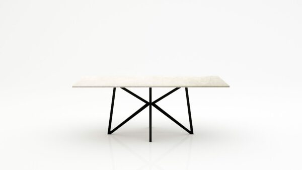 Rechthoekige marmeren eettafel Stella - Botticino Semi Classico - 260x100cm