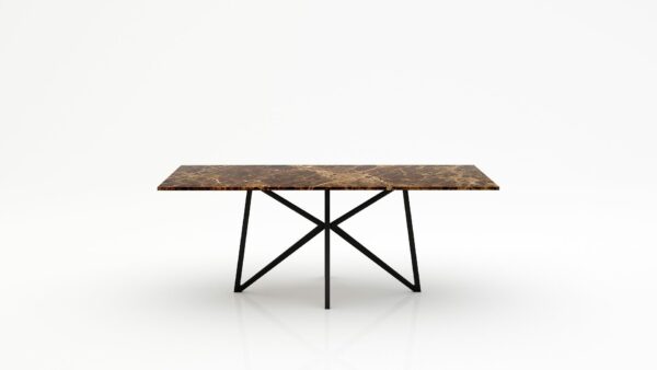 Rechthoekige marmeren eettafel Stella - Emperador dark - 260x100cm