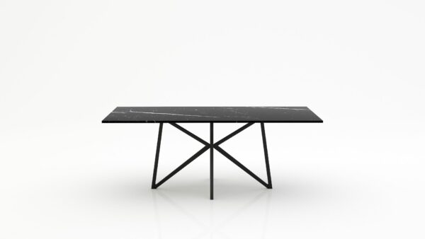 Rechthoekige marmeren eettafel Stella - Nero Marquina - 260x100cm