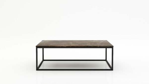 Rechthoekige marmeren salontafel Cornice - Royal Brown - 140x70cm