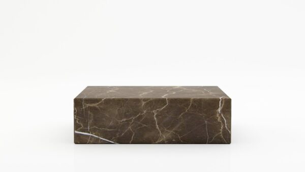 Rechthoekige marmeren salontafel Blocco - Royal Brown - 100x60cm