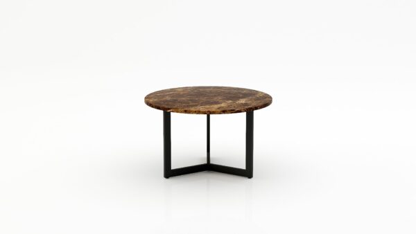 Ronde marmeren salontafel Caffė 3 - Emperador dark - 100cm