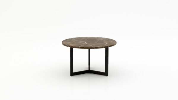 Ronde marmeren salontafel Caffė 3 - Royal Brown - 100cm